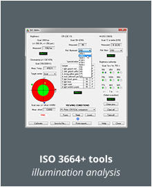 ISO 3664+ tools illumination analysis