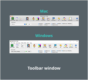 Toolbar window Mac Windows