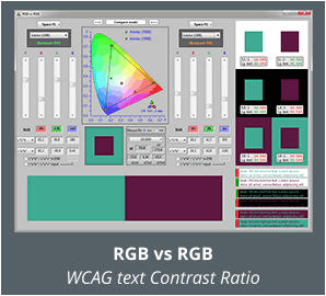 RGB vs RGB WCAG text Contrast Ratio