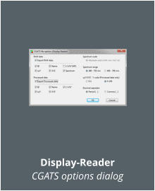 Display-Reader CGATS options dialog