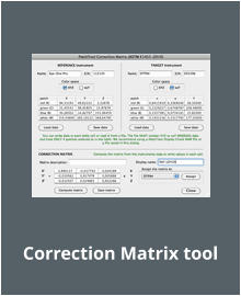 Correction Matrix tool