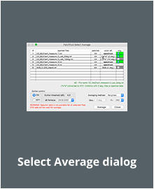 Select Average dialog