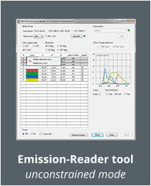 Emission-Reader tool unconstrained mode